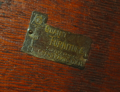 Stickley Brothers brass tag signature under the top. 
